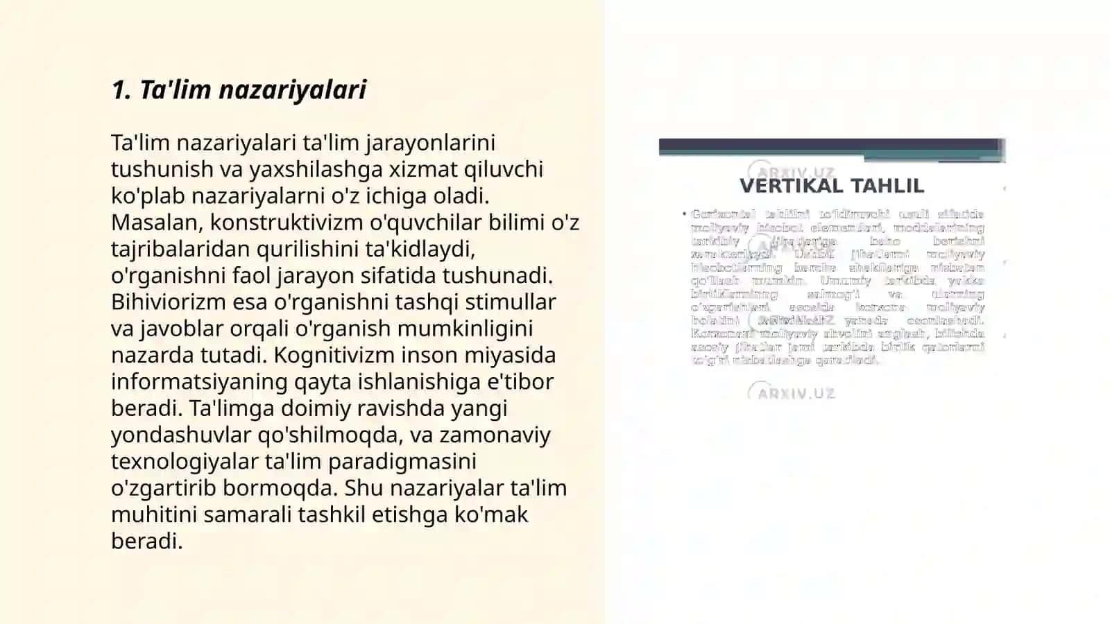 Ta'lim nazariyalari 3