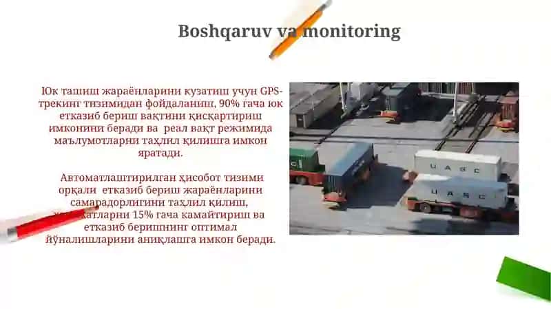 Unimodal va Intermodal yetkazib berish tizimi 3