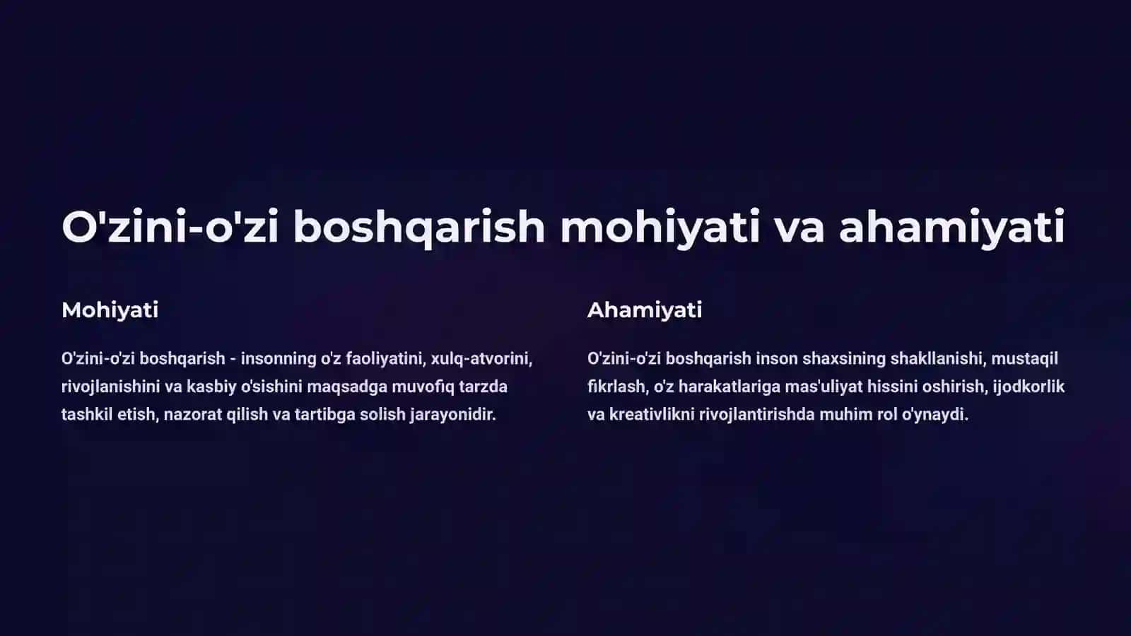 Pedagogik o'zini-o'zi boshqarish psixologiyasi 3