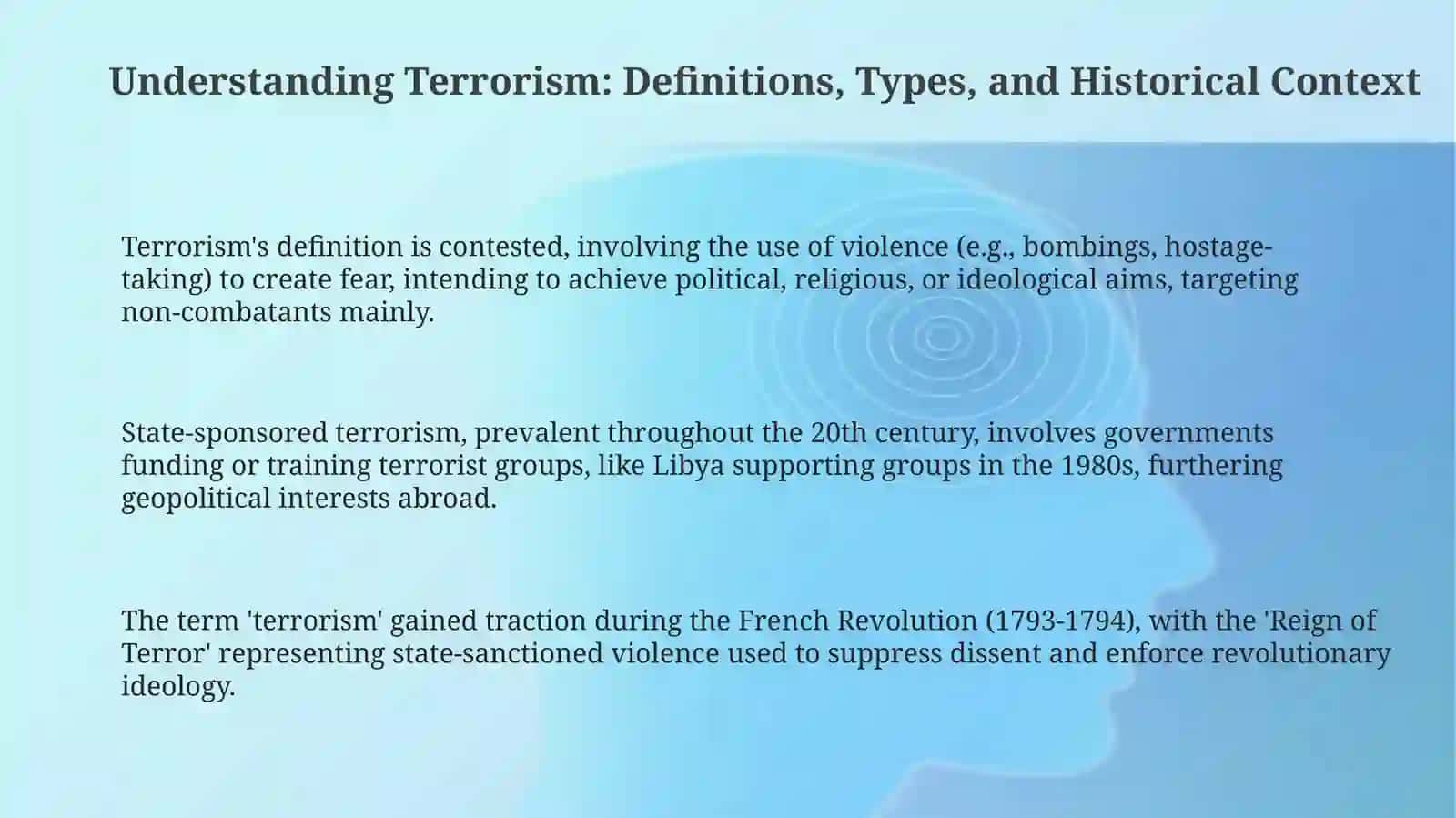 Understanding Terrorism: Definitions, Types, and Historical Context 3