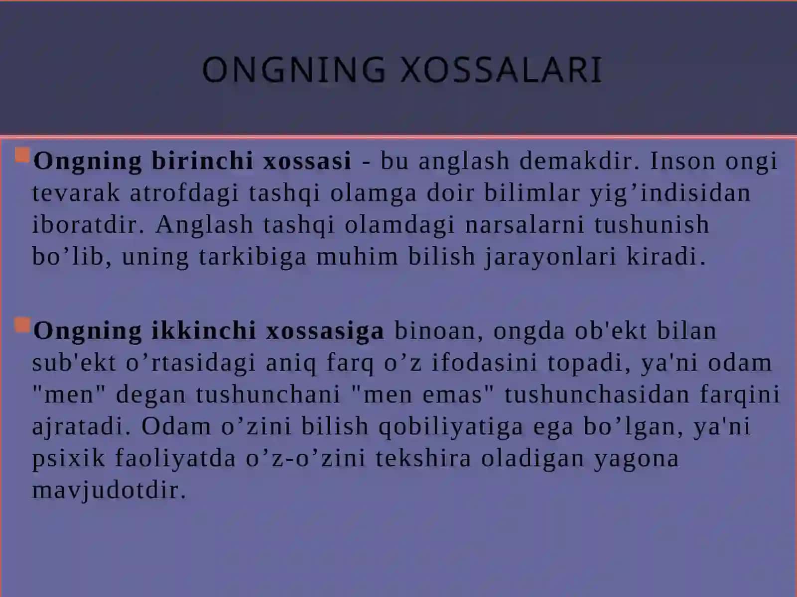 Ong va Ongbuzilishlari 3