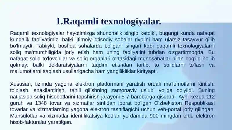 RAQAMLI TEXNOLOGIYALAR. 3