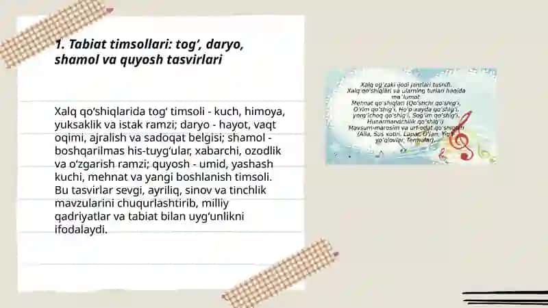 Xalq qoʻshiqlarida timsollar talqini 3