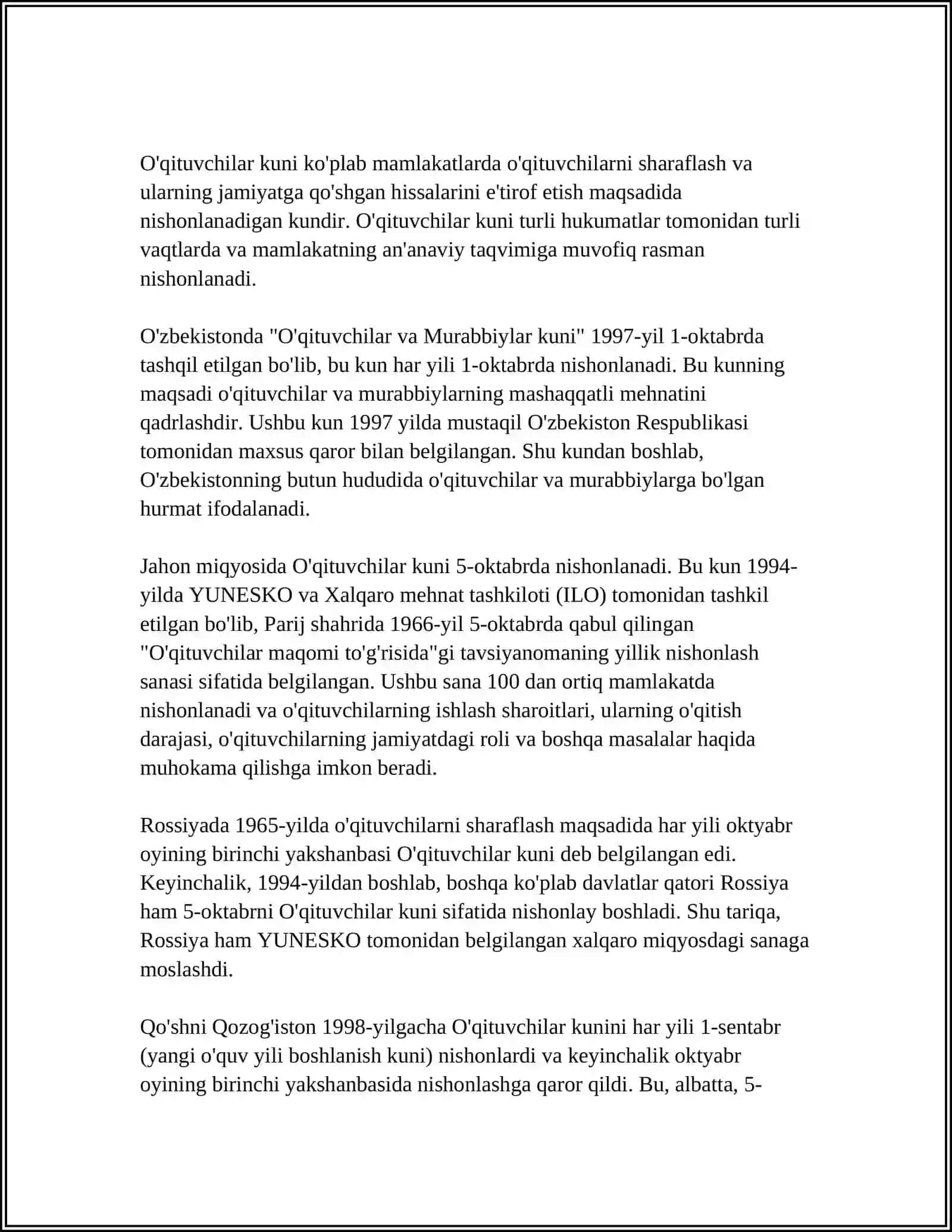 1CHI OKTYABR OʻQITUVCHILAR MURABBIYLAR BAYRAMI 3