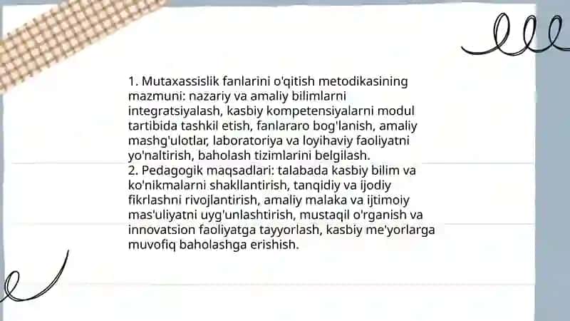 Mutaxasislik fanlarini uqitish metodikasi 3