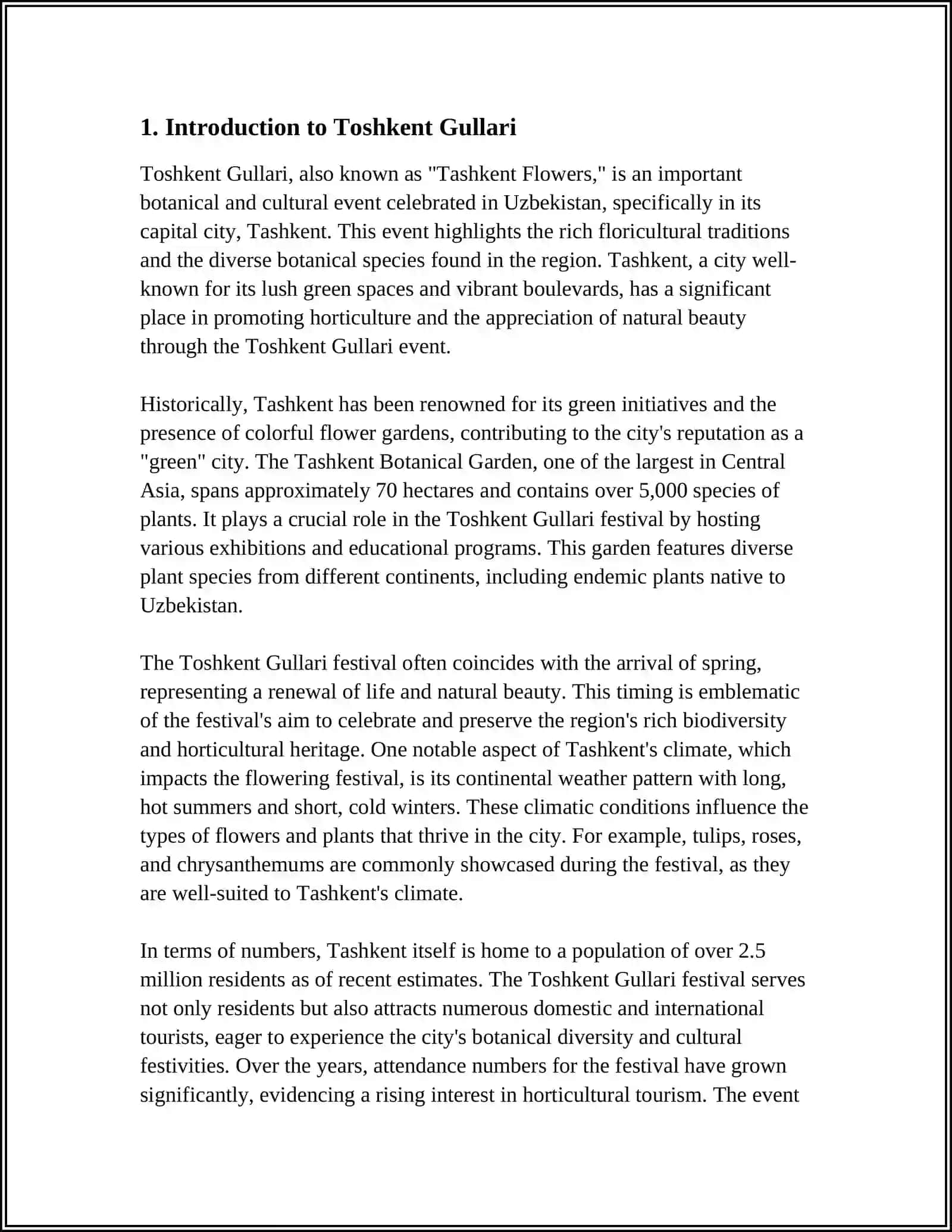 REFERAT: TOSHKENT GULLARI XAQIDA 3