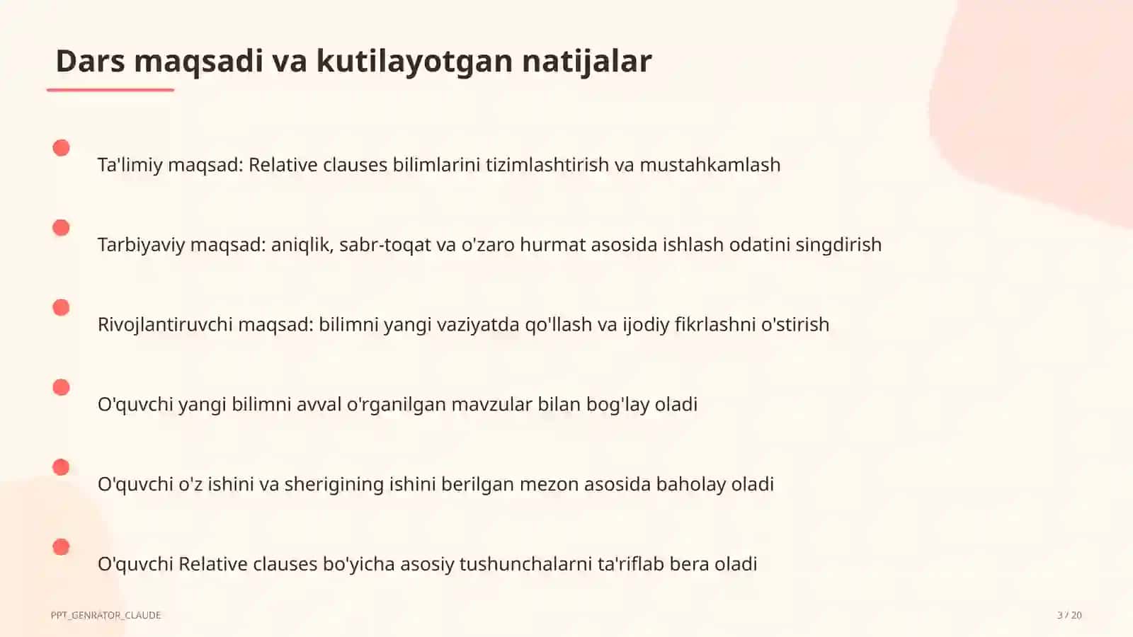 Relative clauses (10-sinf) 3
