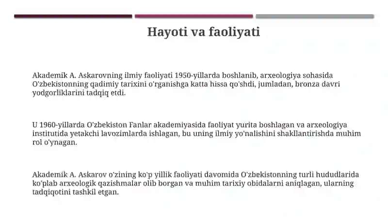 Akademik A.Asqarovning ilmiy faolyati 3