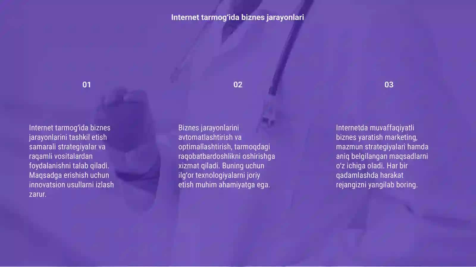 Internet tarmogʻida biznes jarayonlarini tashkil etish 3
