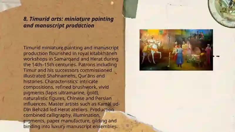 Timurid arts: miniature painting and manuscript production 3