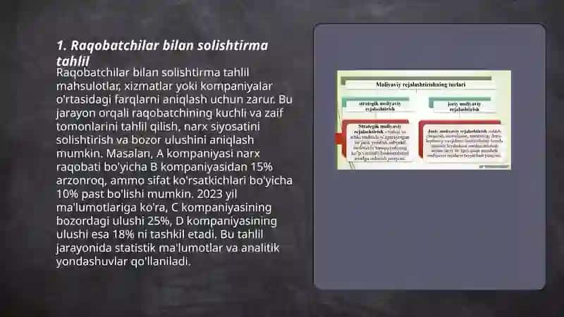 Raqobatchilar bilan solishtirma tahlil 3