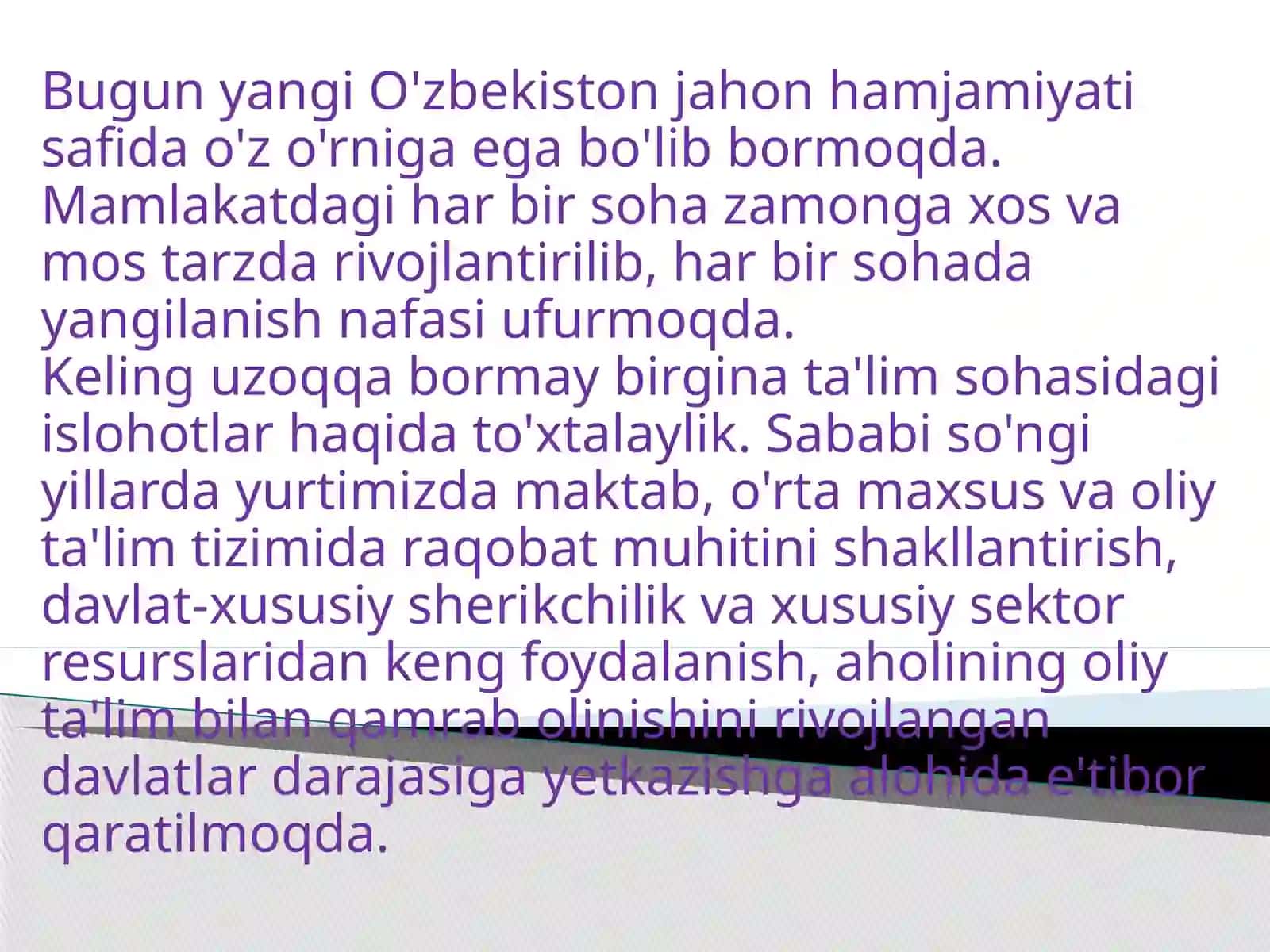 ta'limda menejmentlik fanidan mustaqil ish 3
