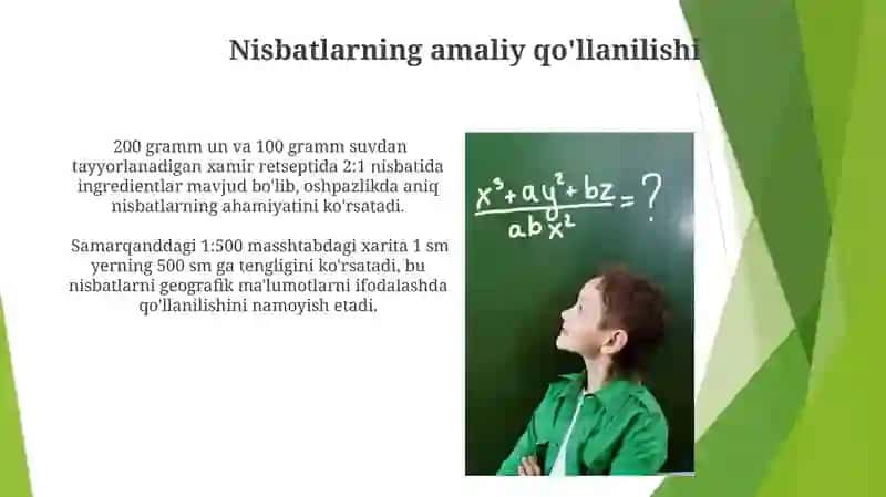 Matematikada nisbat tushunchasi 3