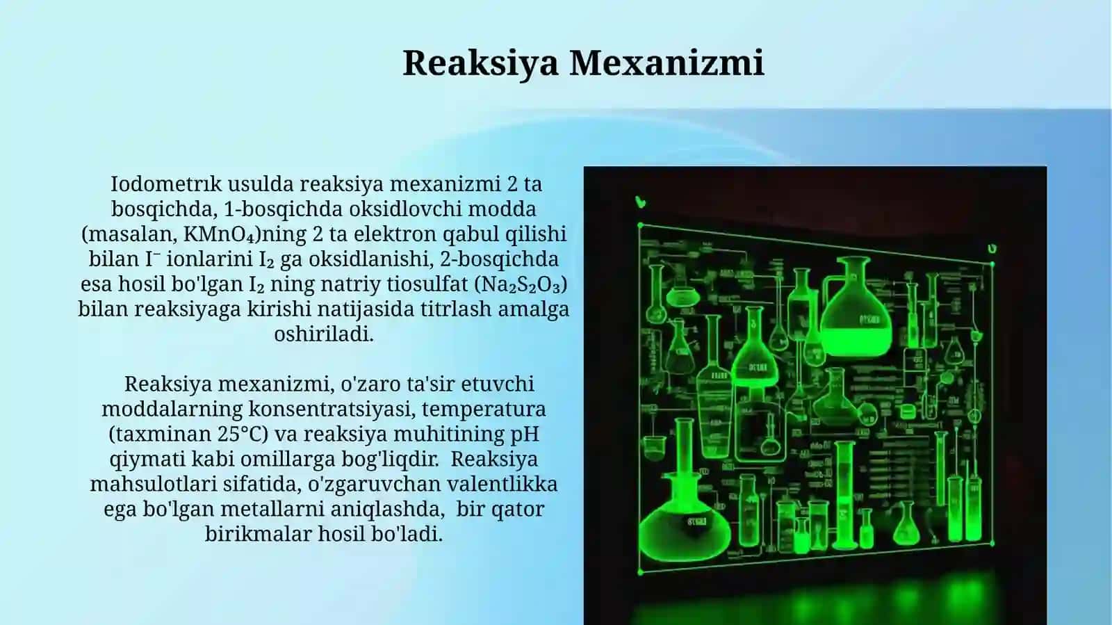Avtokataliz yodemetriya usulining umumiy tafsifi 3