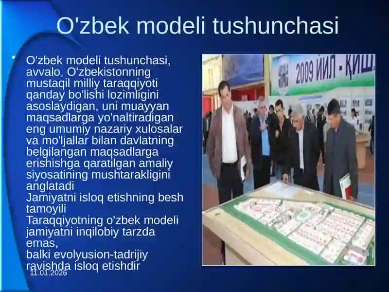 O'zbekiston Respublikasi taraqqiyot o'zbek modeli 3