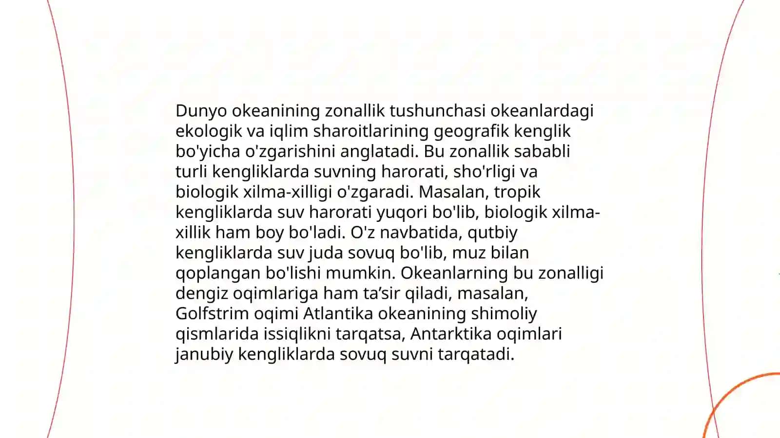 Dunyo okeanining zonalligi 3