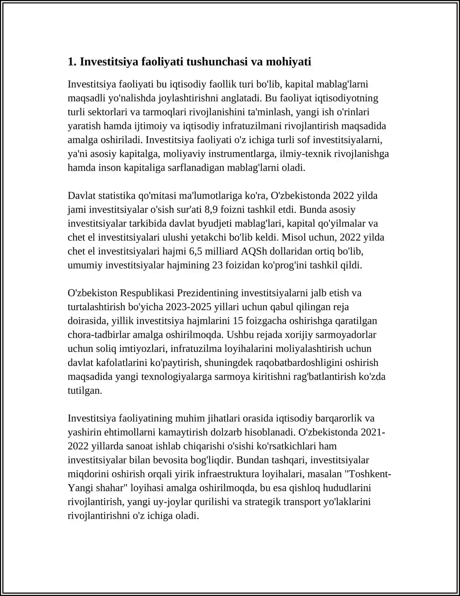 INVESTITSIYA FAOLIYATINI MOLIYALASHTIRISH MANBALARI VA USULLARI 3