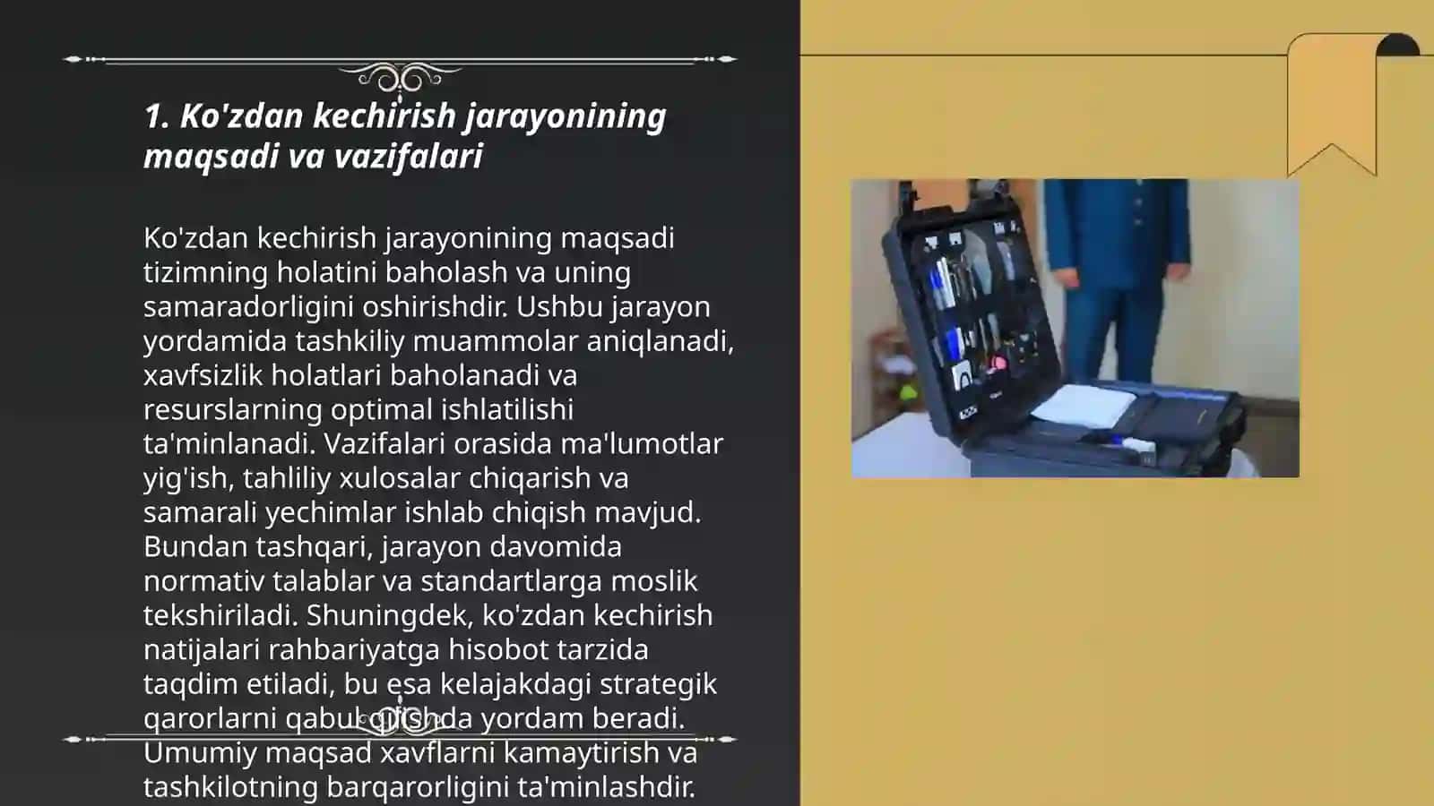 Ko'zdan kechirish taktikasi 3
