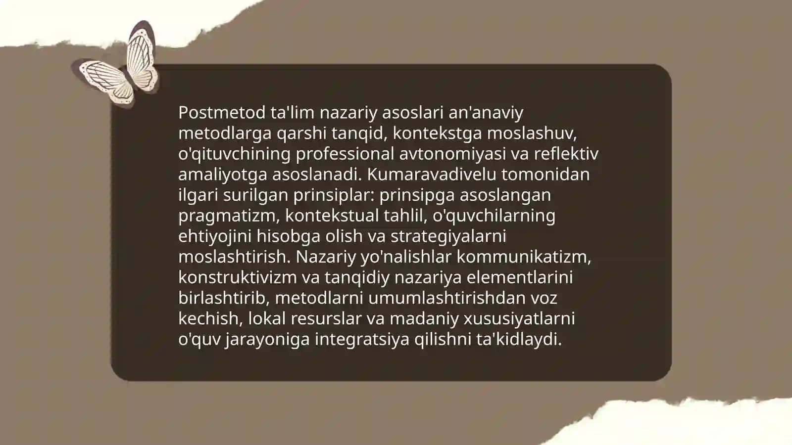 Postmetod ta'lim tushunchasi va uning tamoyillari 3