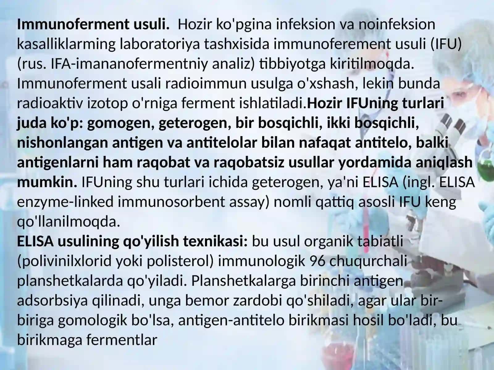 Immunoferment analiz usuli (IFA).Monoklonar antitelolarni olish. 3