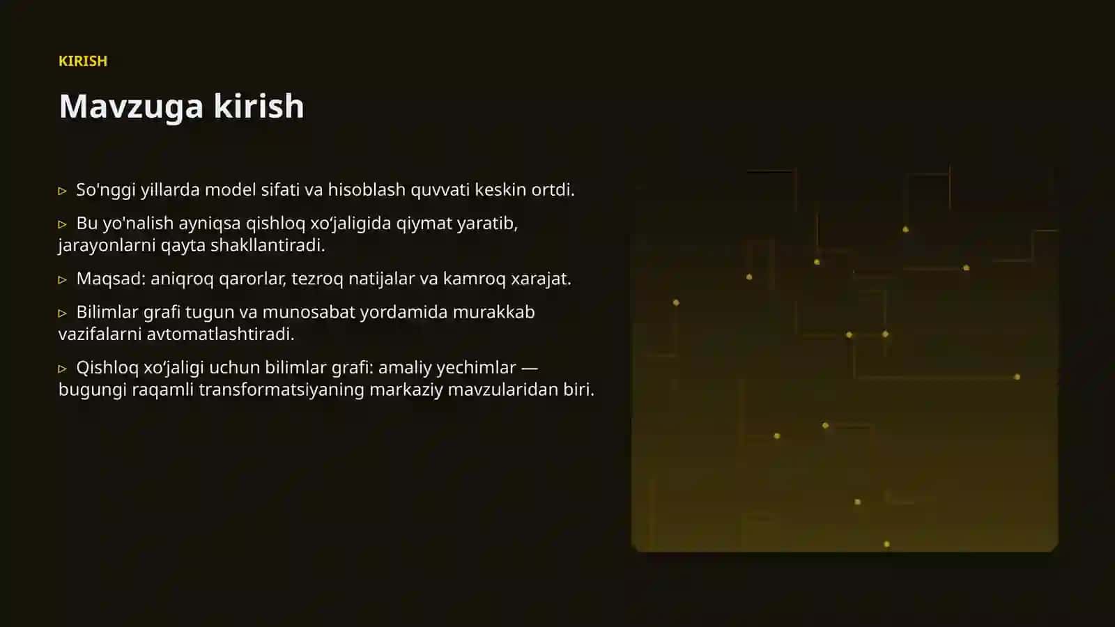 Qishloq xoʻjaligi uchun bilimlar grafi: amaliy yechimlar 3