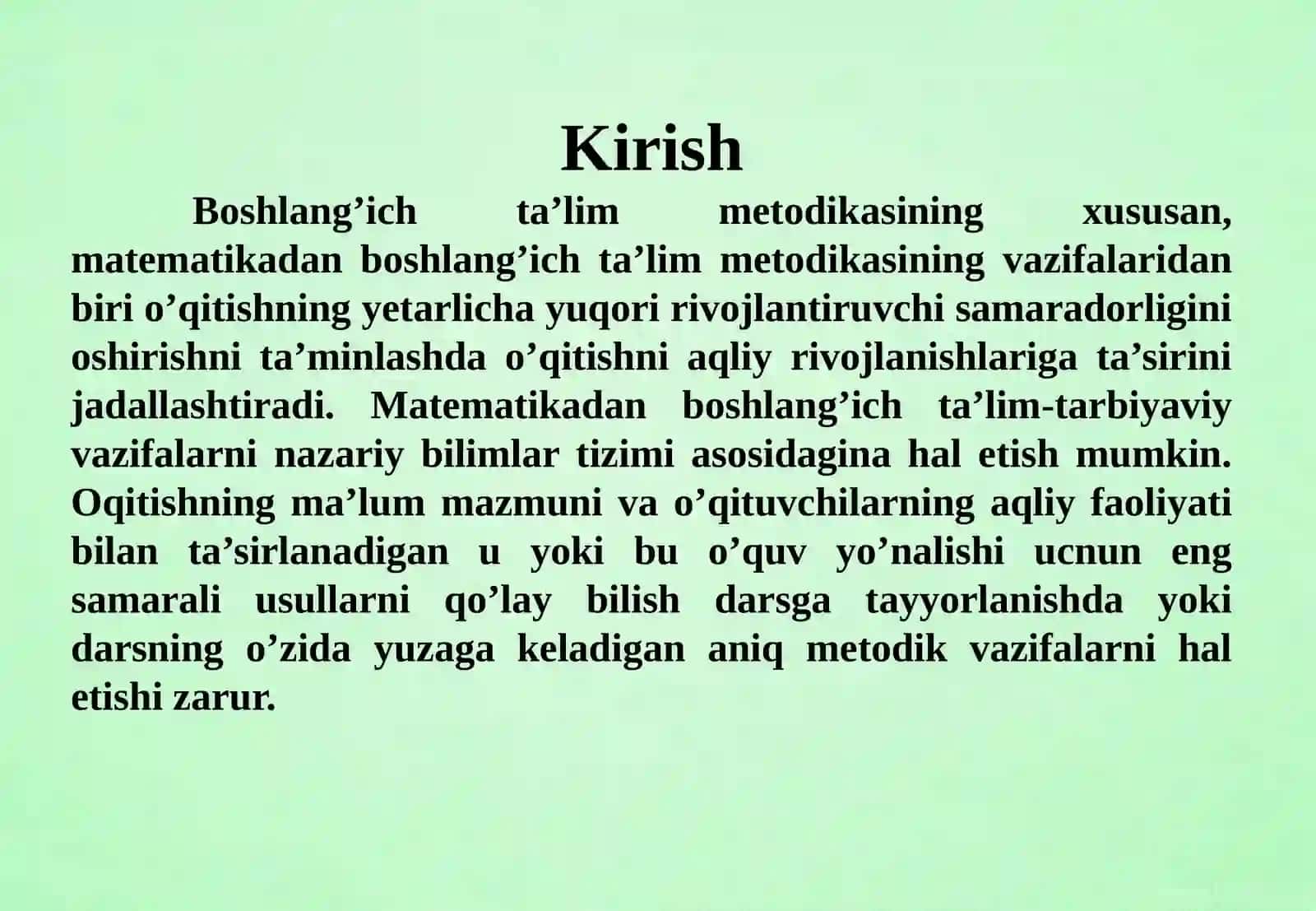Algebra elementoʻrgatishmetodikasi.Ulushvakasr.Oʻnlik kasr 3