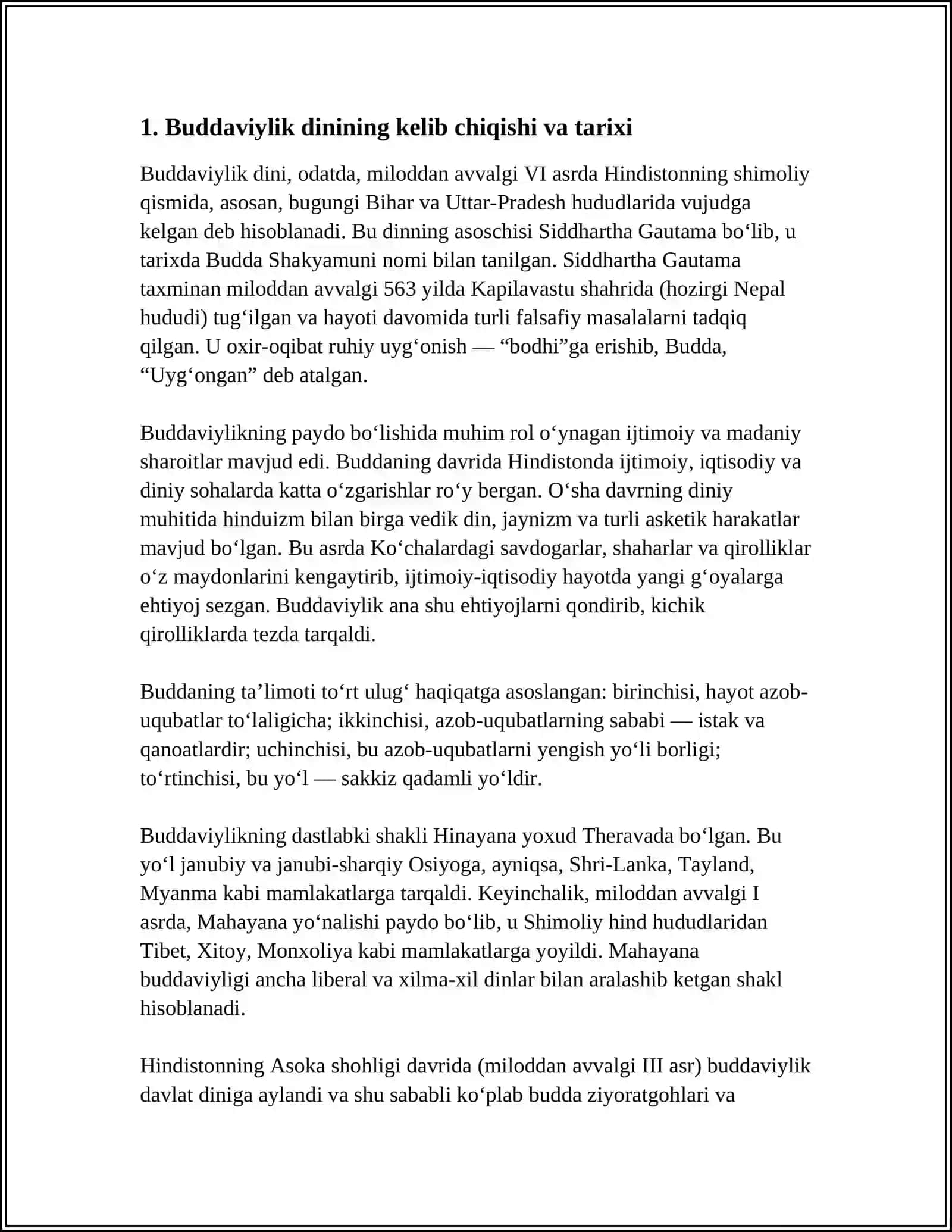 Buddaviylik Dini Referat 3
