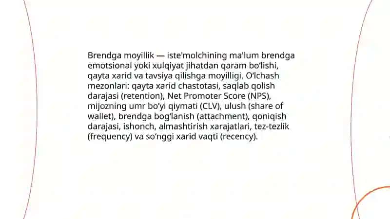 Brendga moyillik va uni boshqarish 3
