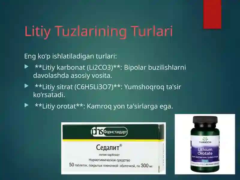 Litiytuzlari.Sedativvositalar 3