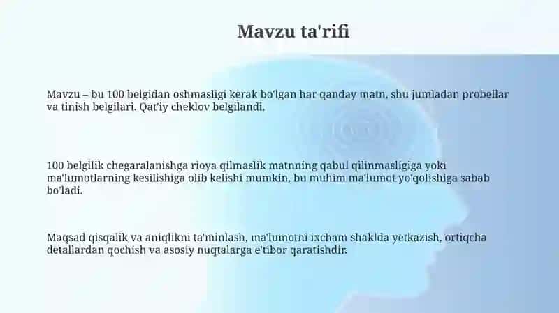 Mavzu ta'rifi 3