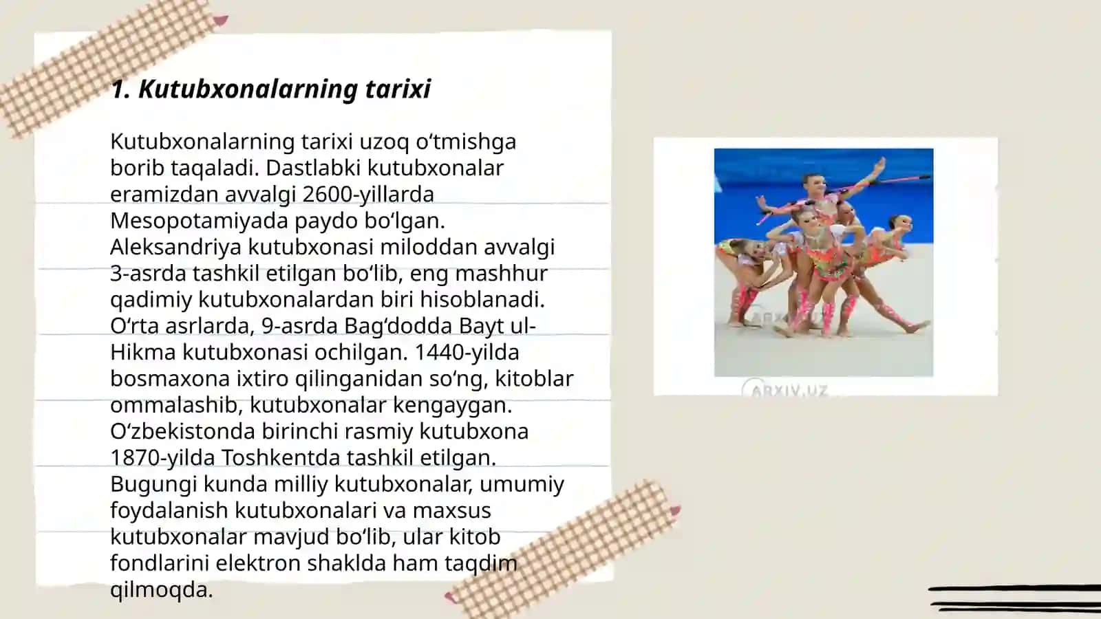 Eng qadimgi sivilizatsiya davlatlarida kutubxonalarning paydo boʻlishi 3