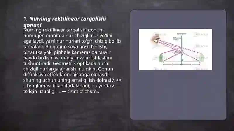 Geometrik optika qonunlari 3