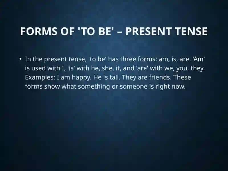 The Verb 'To Be' 3