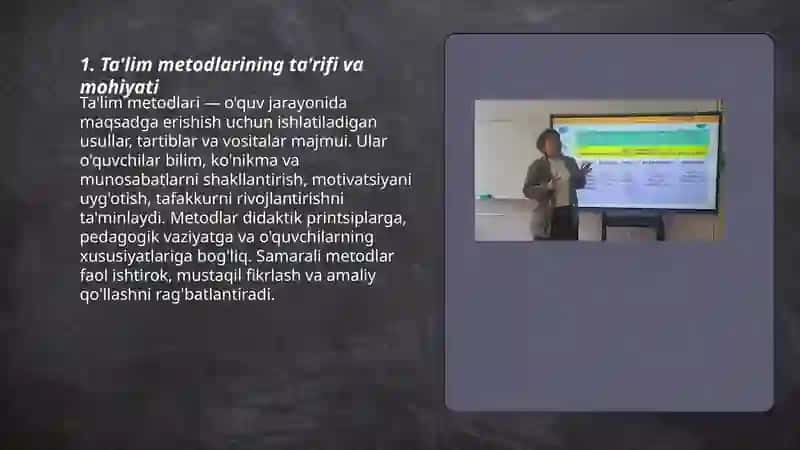 Ta'lim metodlari tushunchasi 3