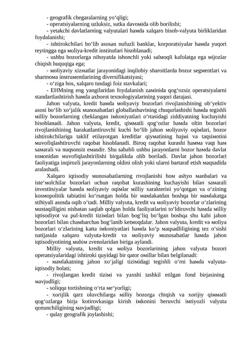 Pulning xalqaro munosabatlardagi xarakat 3