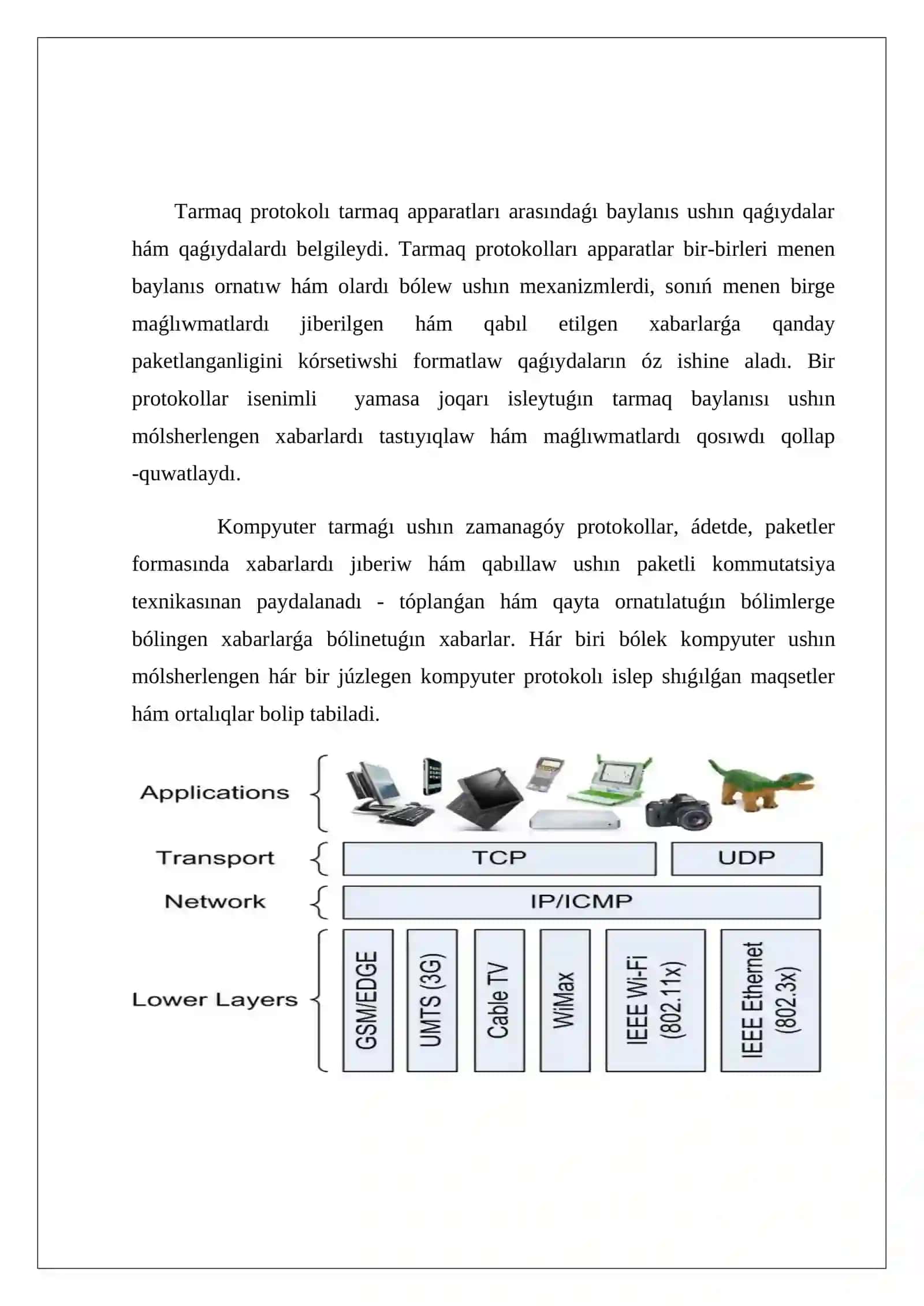 Xabar texnologiyalari ham processlerdi matematikalìq modellestiriw 3