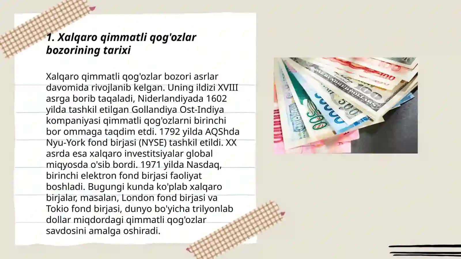 Xalqaro qimmatli qog'ozlar bozori 3
