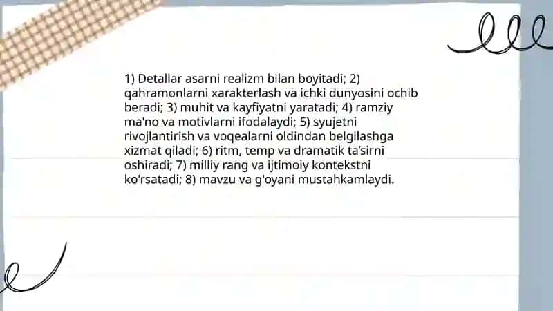 Badiiy asarda detall 3