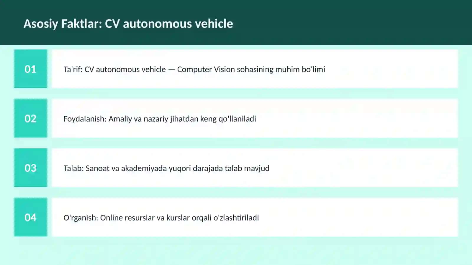 CV autonomous vehicle 3