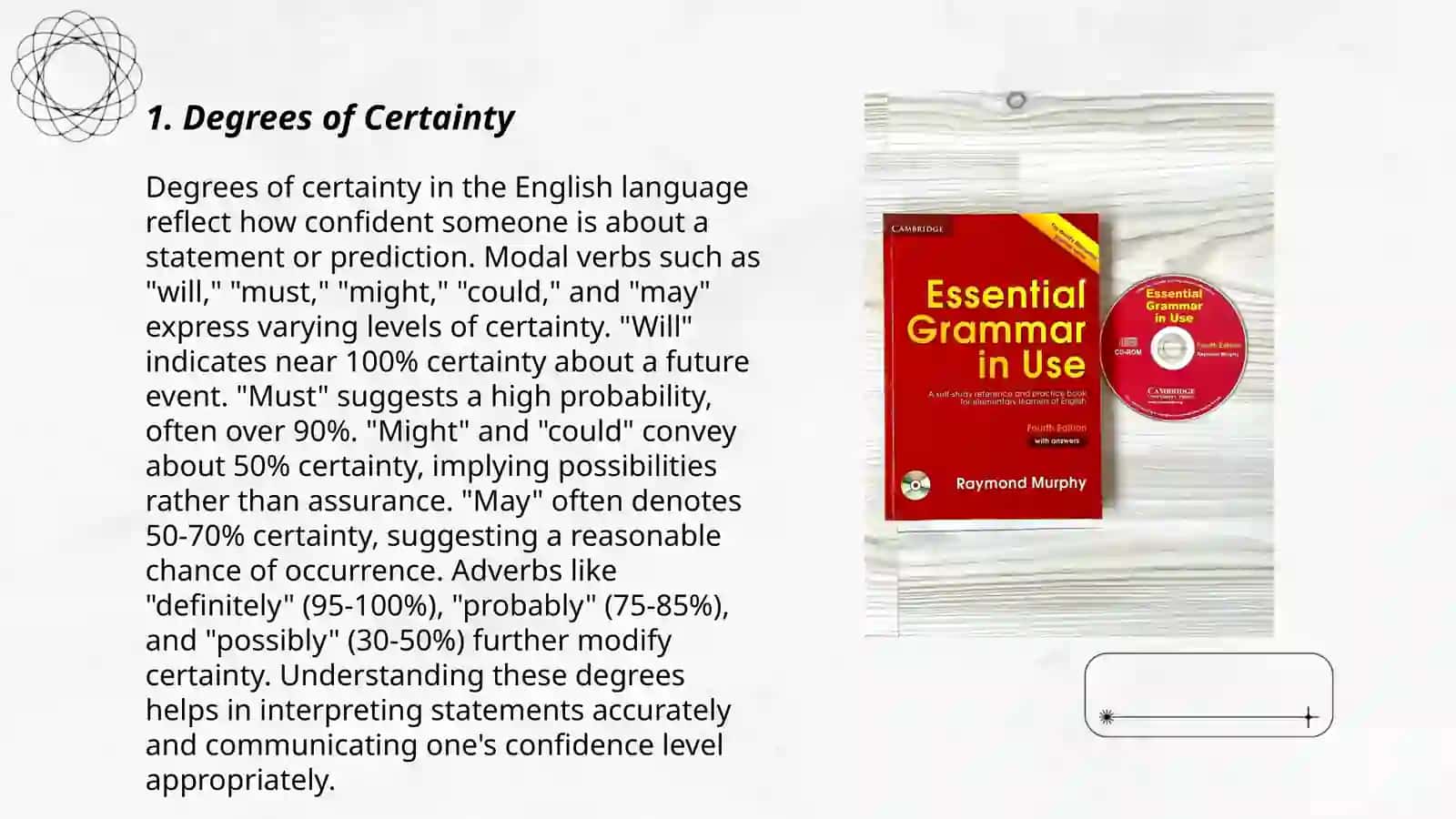 About grammatical degrees of likelyhood 3