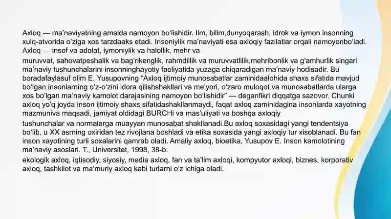 Axloq falsaafasi 3