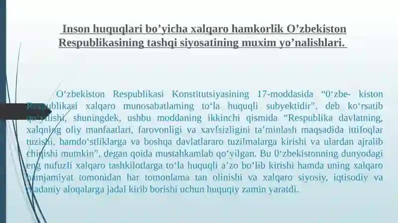 Inson huquqlari boʻyicha xalqaro huquqi 3