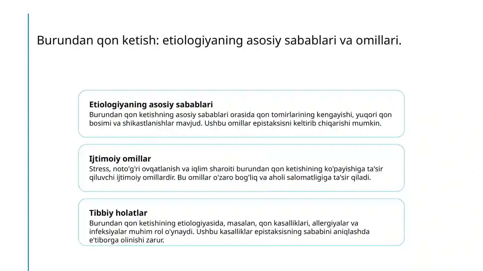 BURUNDAN QON KETISH ETIOLOGIYASI,KLINIKASI,TASHXISOTI, DIFFERENSIAL DIAGNOSTIKASI, DAVOLASHI 3