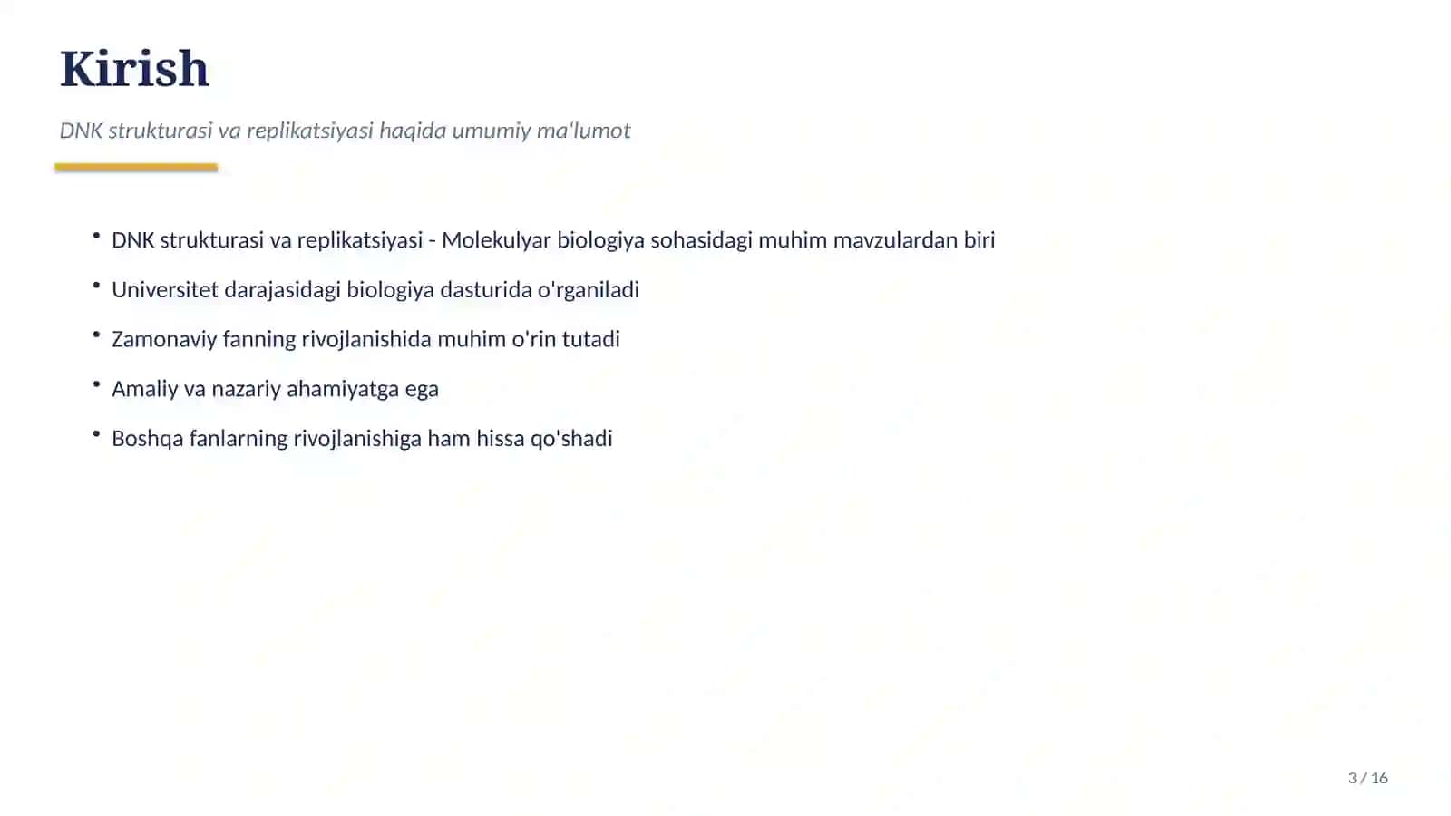 DNK strukturasi va replikatsiyasi 3