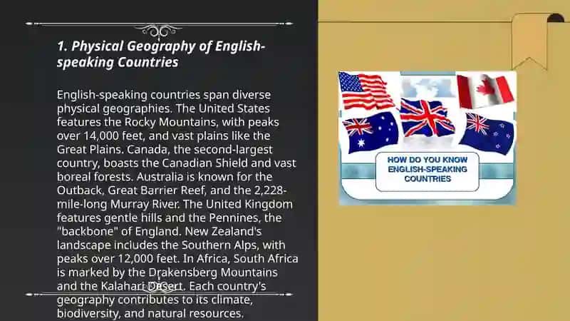 Geographical of english speaking countries 3