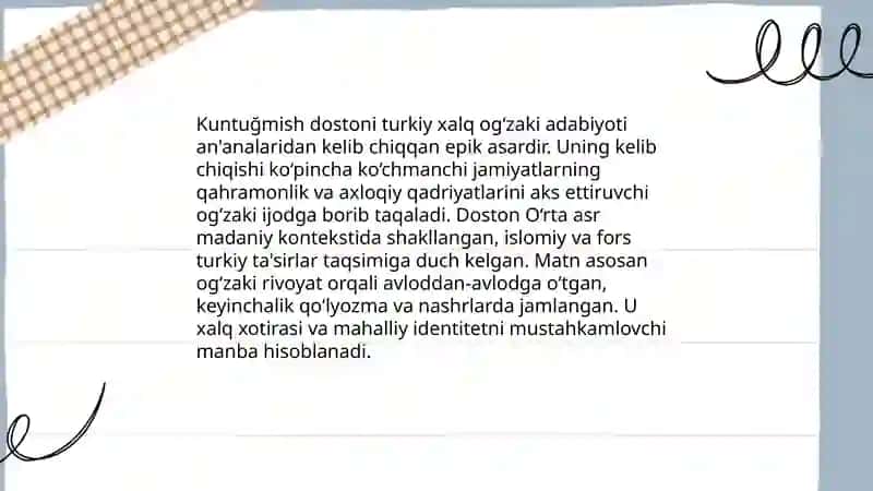 Kuntuğmish dostoni 3