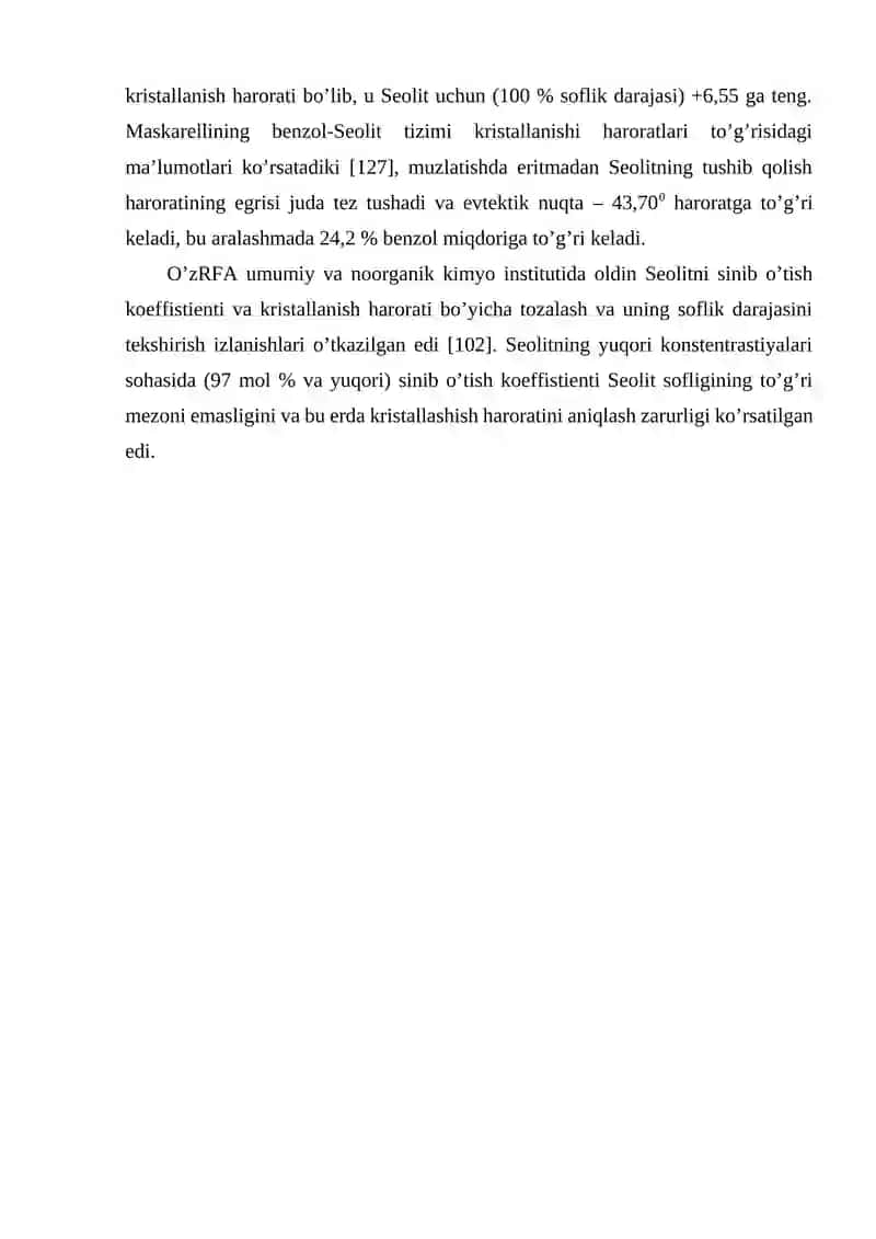 Seolitlar yordamida tabiiy gazni nordon komponenetlardan adsorbstiya usulida tozalash 3