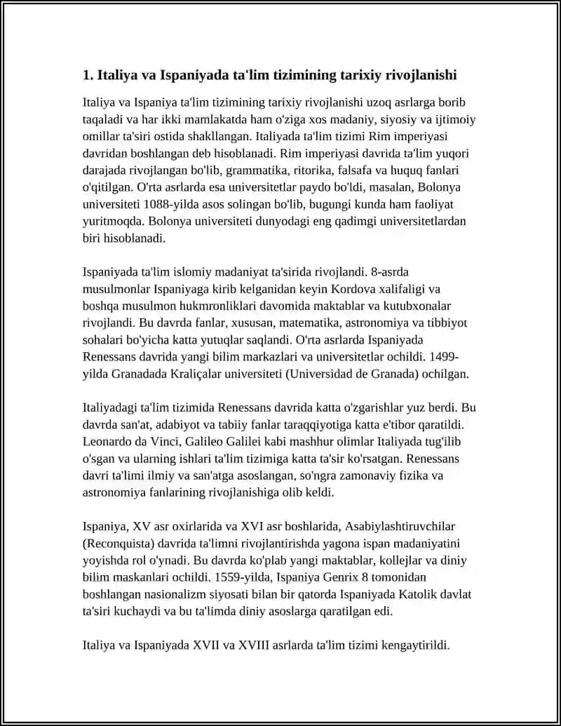 ITALIYA VA ISPANIYA TALIM TIZIMI 3