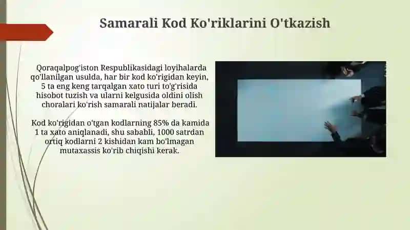 Kodni Ko'rib Chiqish Usullari 3
