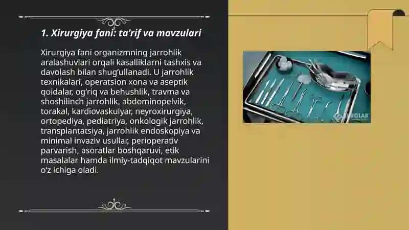 XIRURGIYADA HAMSHIRALIK ISHI 3
